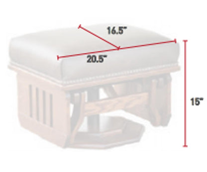 Mission Gliding Swivel Ottoman - Slatted Sides