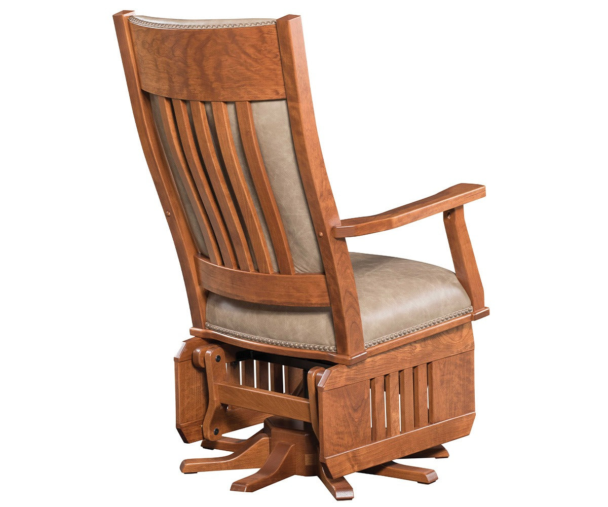 Mission Swivel Glider - 8 Leg Base - Slatted Sides