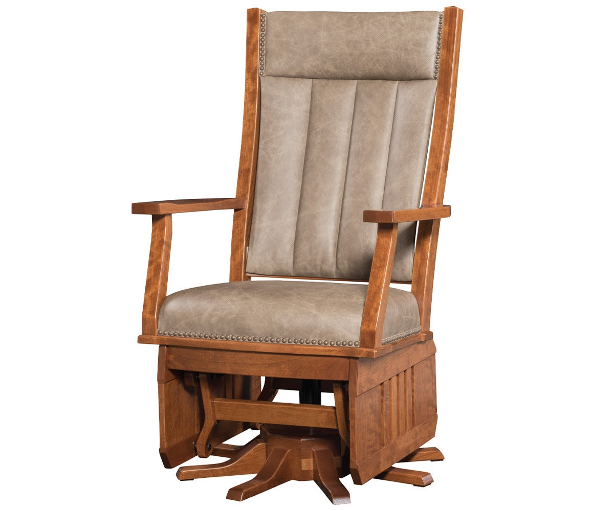 Mission Swivel Glider - 8 Leg Base - Slatted Sides