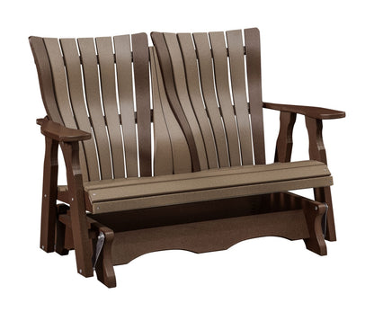 Poly Adirondack 4' Bentback Straight Top Glider