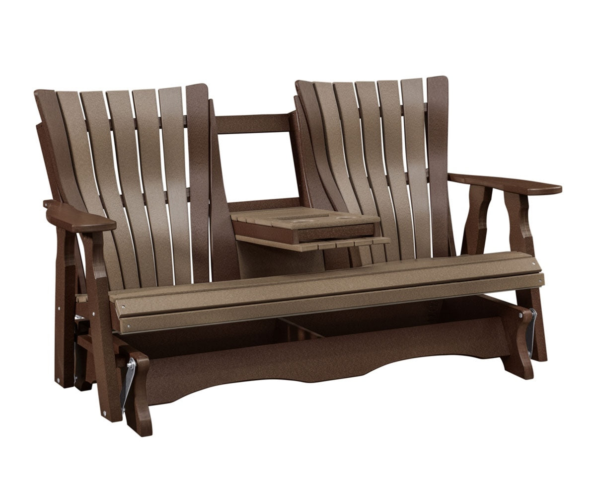 Poly Adirondack 5' Bentback Straight Top Glider w/Console