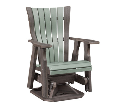 Poly Adirondack Bentback Straight Top Swivel Glider