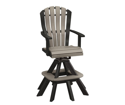 Poly Adirondack Bentback Swivel Chair w/ Rocker Springs