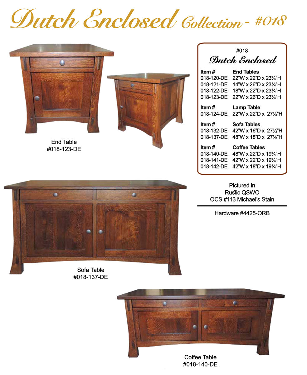 Dutch Enclosed 48" Coffee Table