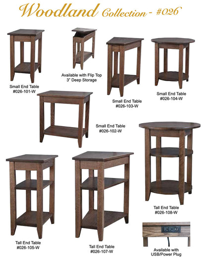 Woodland 22" Small Round End Table