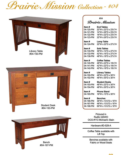 Prairie Mission Library Desk