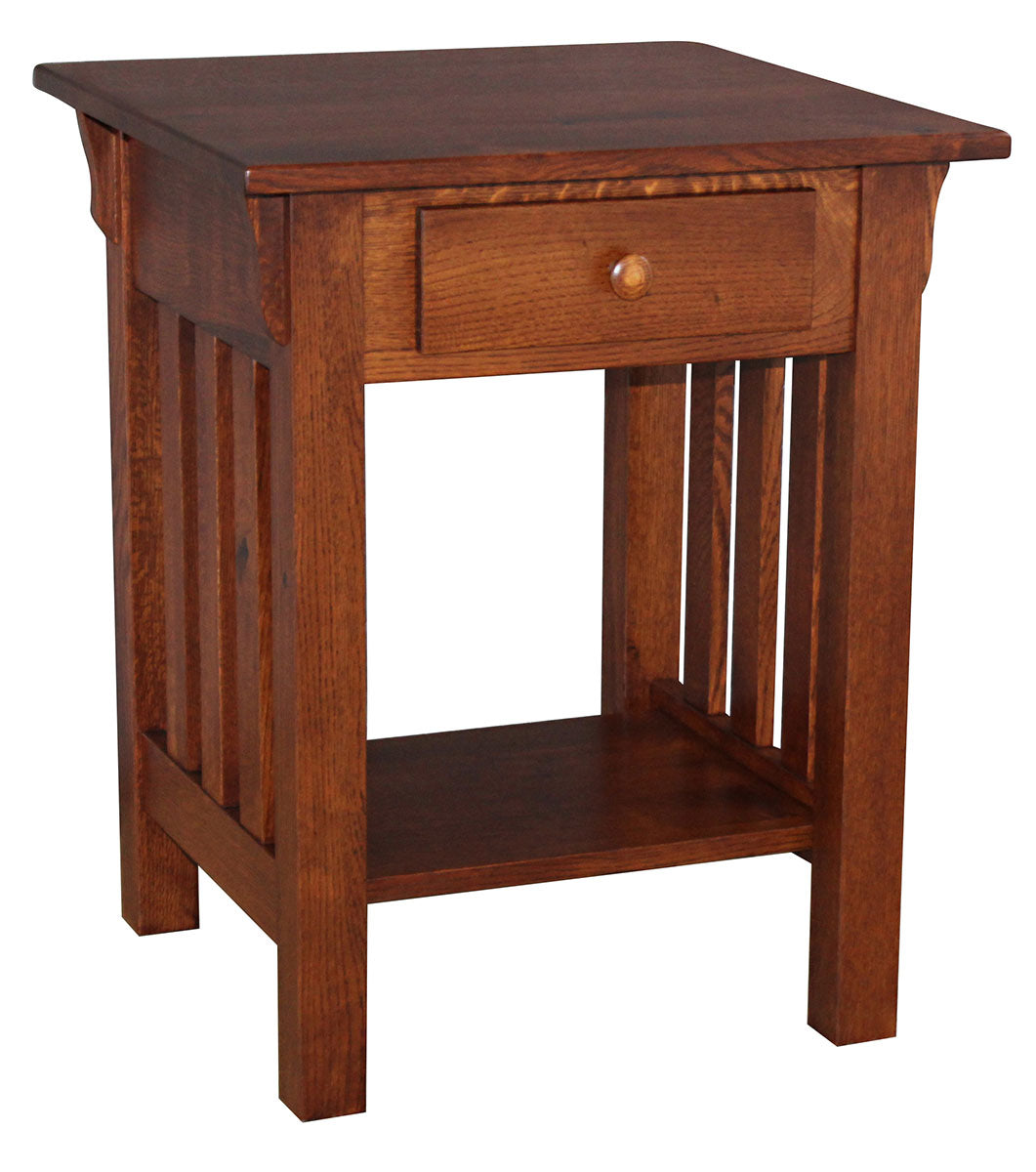 Wide Slat Mission Lamp Table