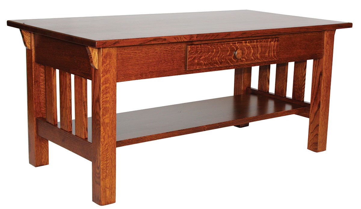 Wide Slat Mission 42" Coffee Table