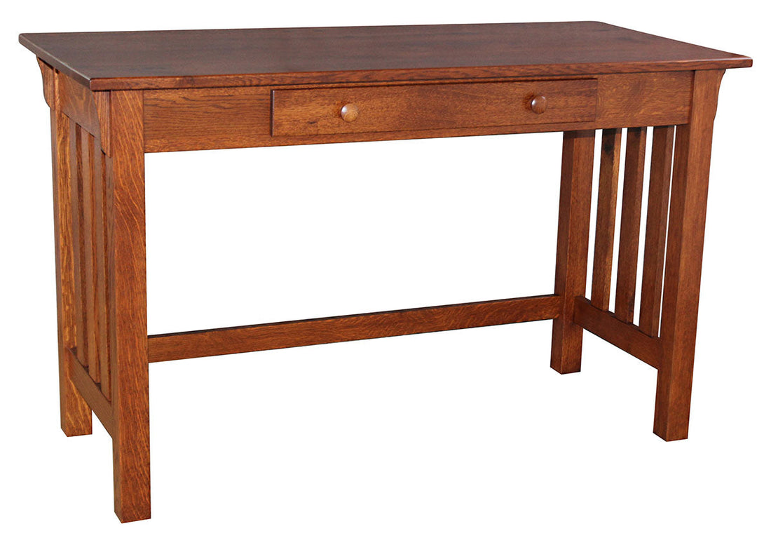 Wide Slat Mission Library Desk