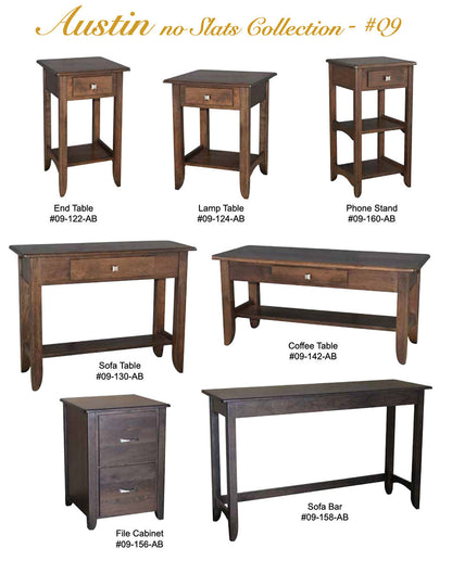 Austin no Slats 42" Coffee Table