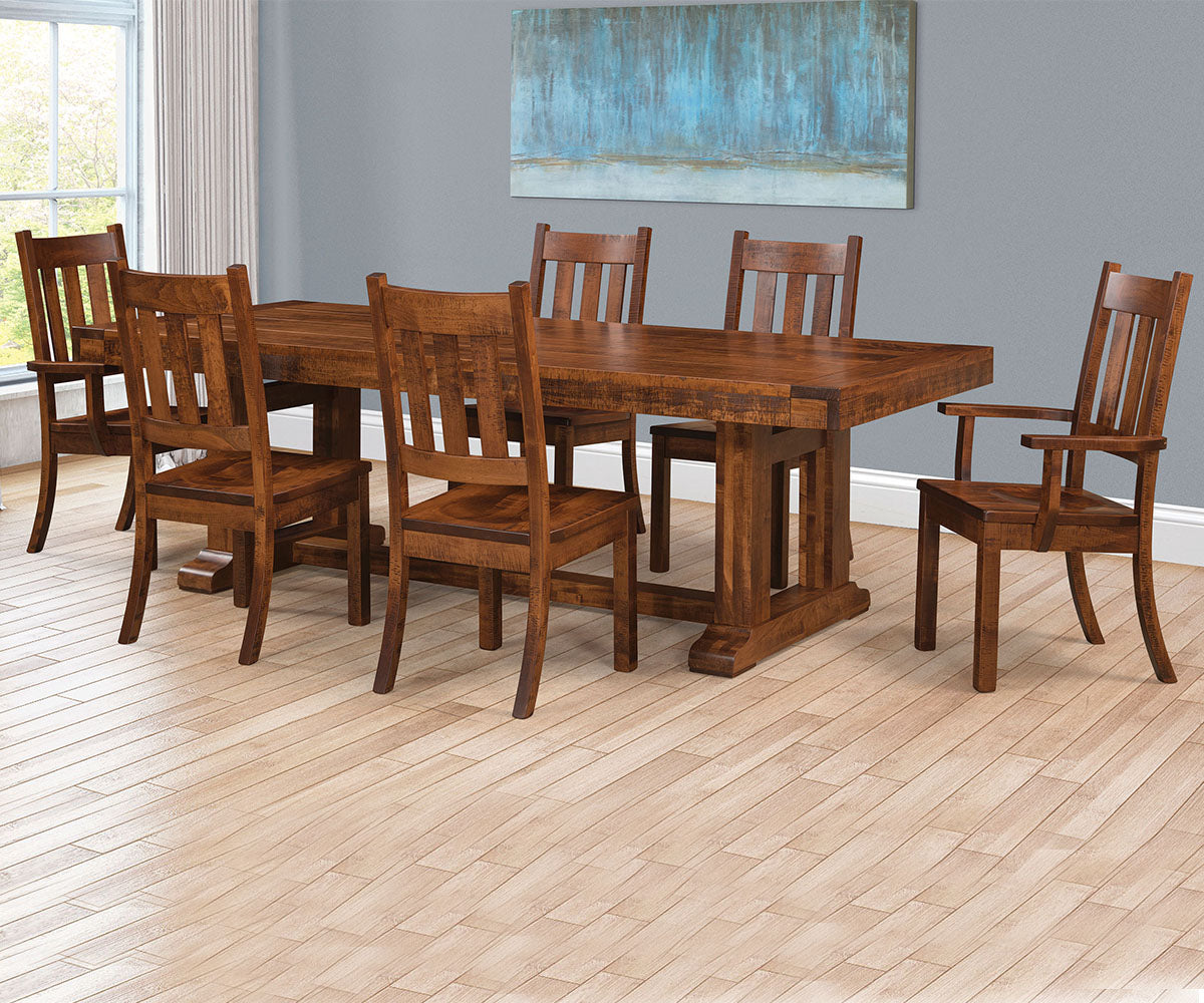Auburn Saw-Marked Farmhouse Table