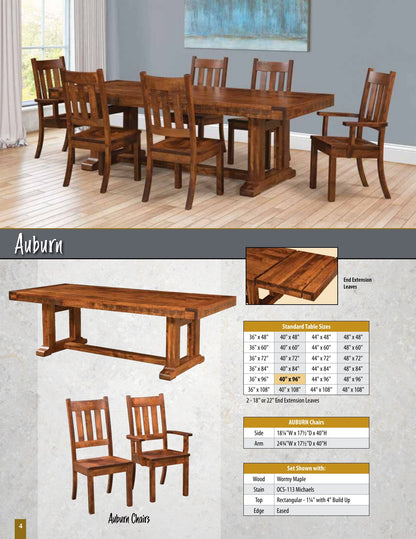Auburn Saw-Marked Farmhouse Table catalog page