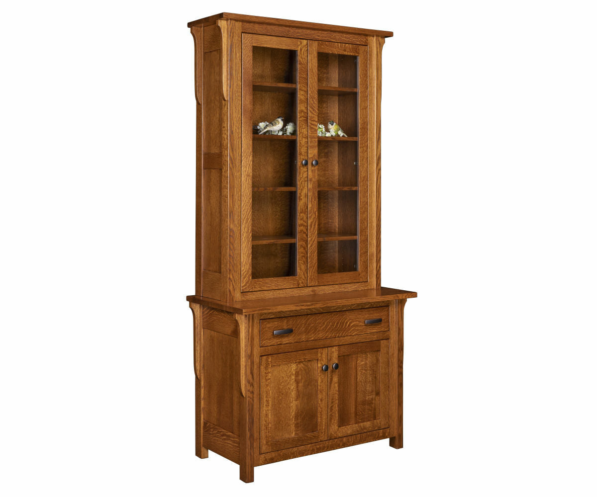 Boston 1 Drawer 2 Door Credenza & Bookcase Topper