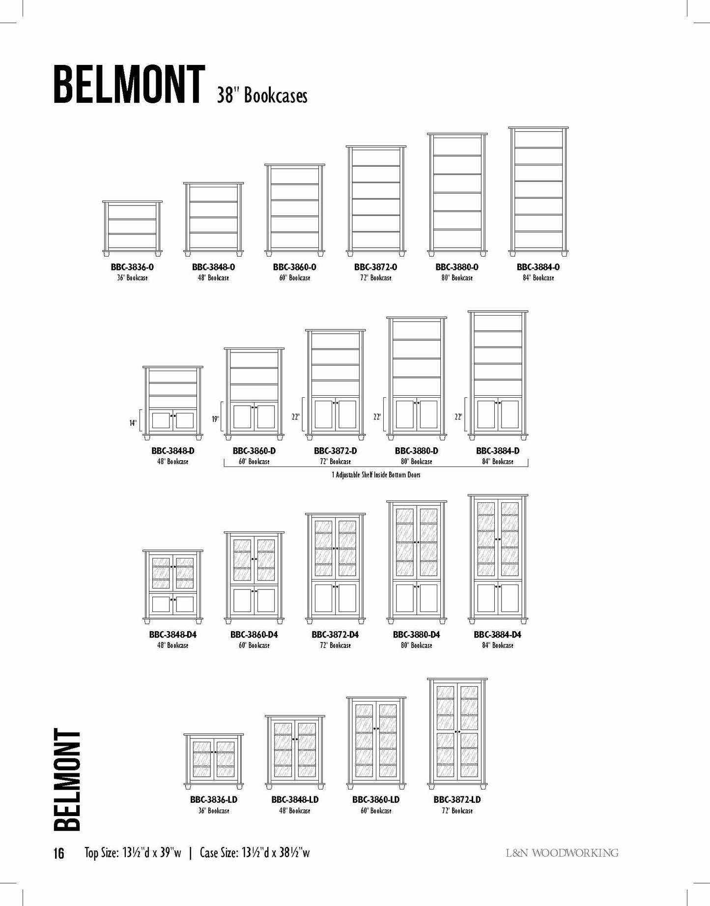 Belmont  Center Bookcase