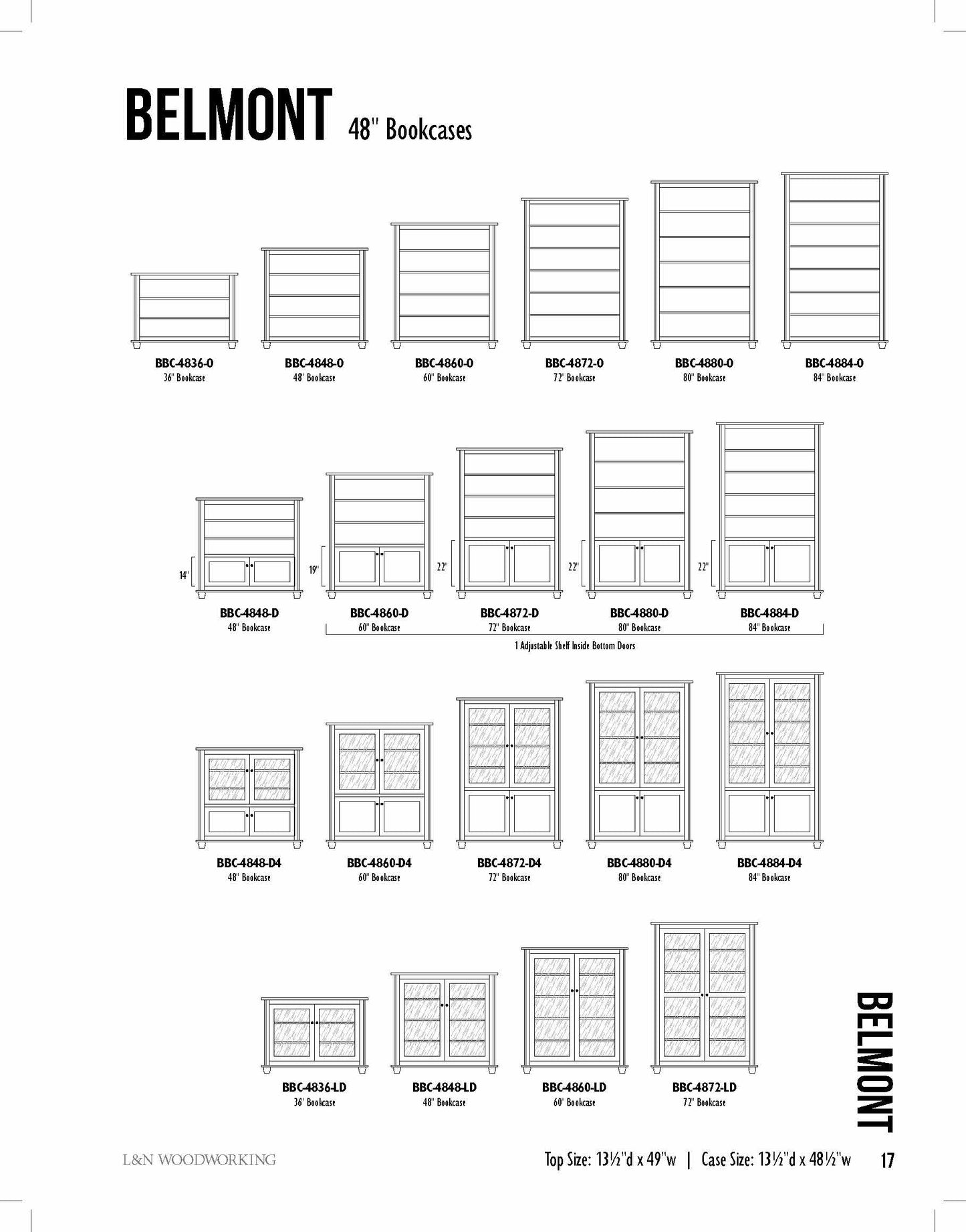 Belmont  Center Bookcase