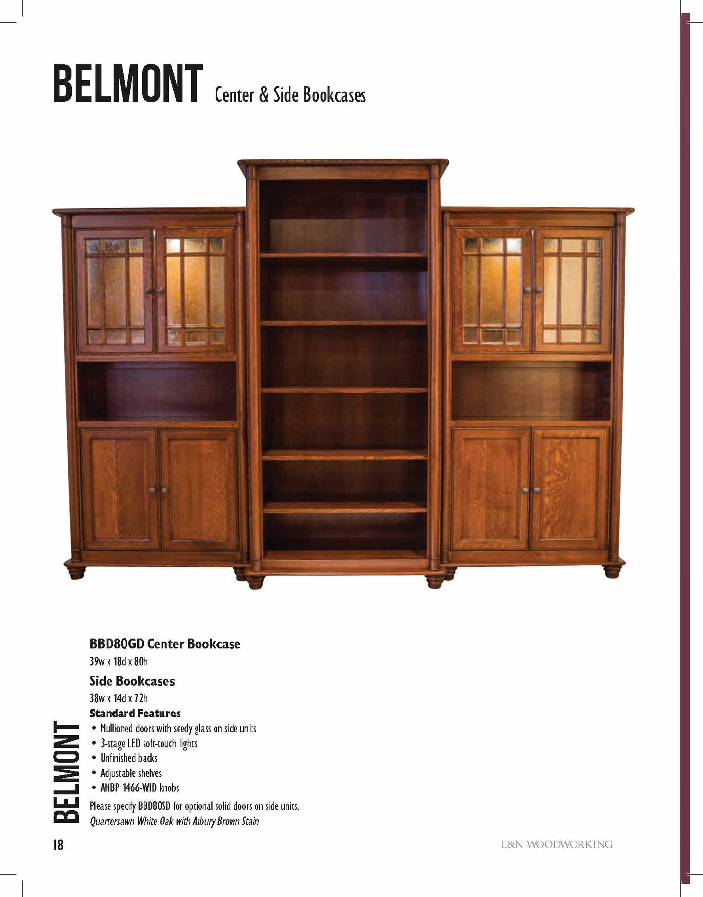 Belmont  Center Bookcase