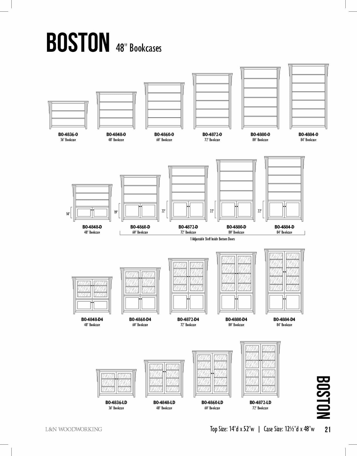 Boston  Open & Side Bookcases