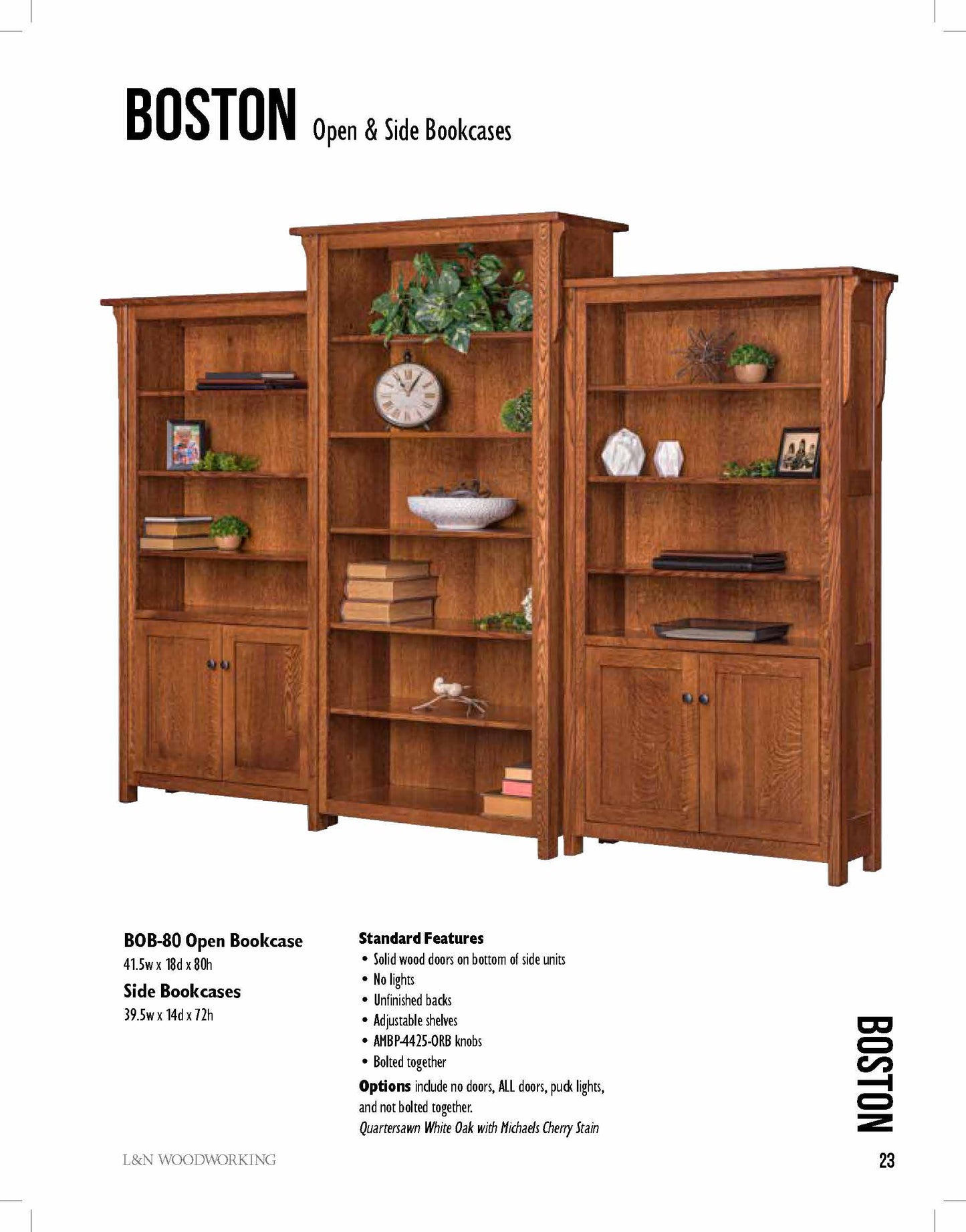 Boston  Open & Side Bookcases