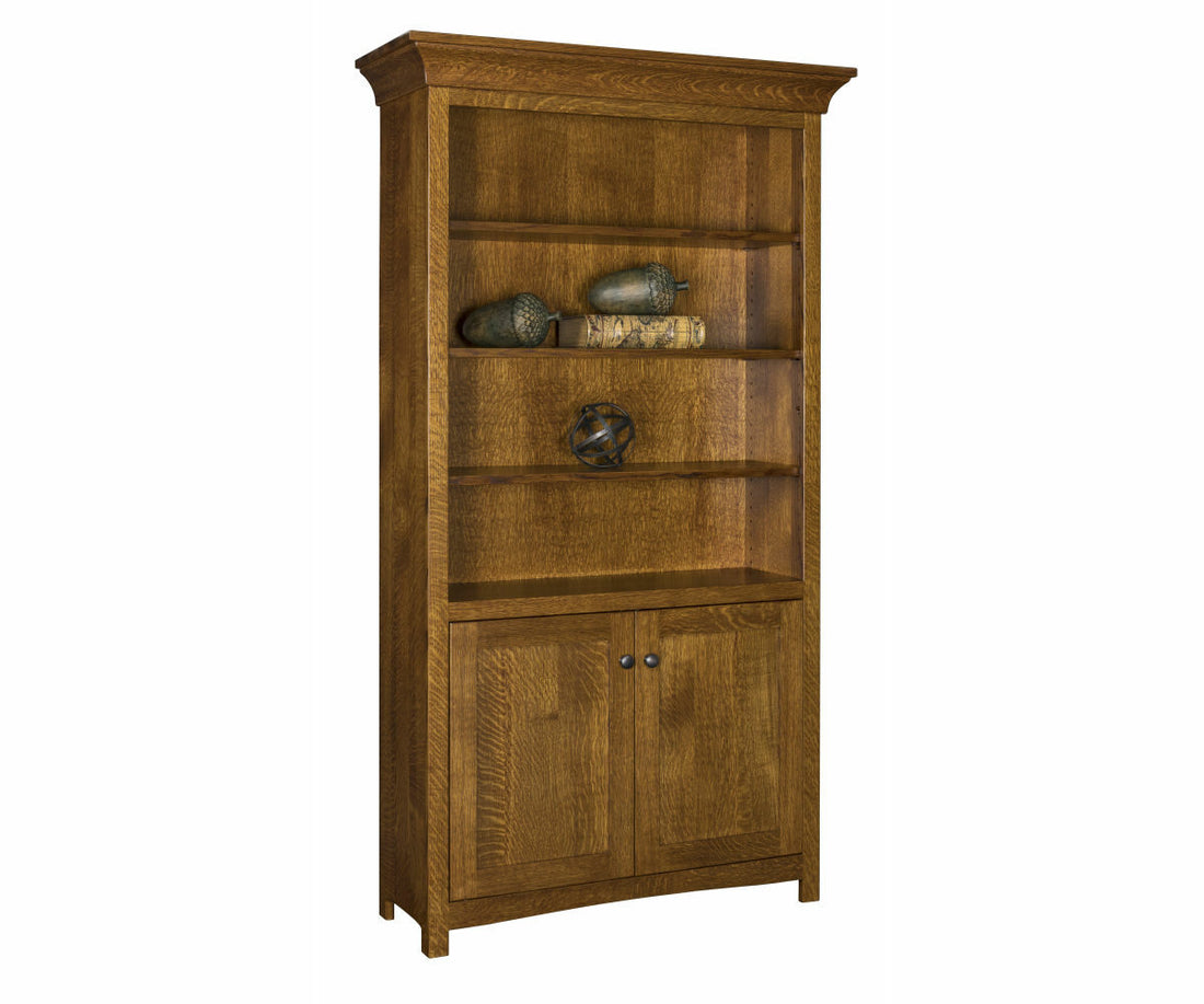 Bridgestone  36" Bookcase With Bottom Doors