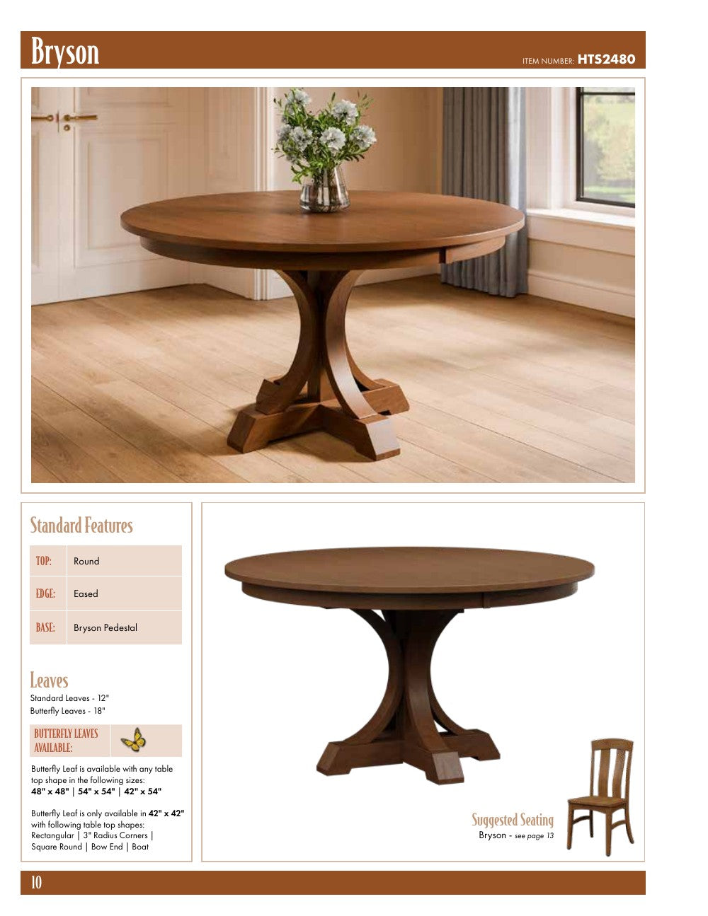 Bryson Single Pedestal Table
