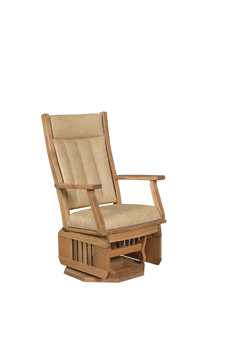 Mission Swivel Glider - Platform Base - Slatted Sides