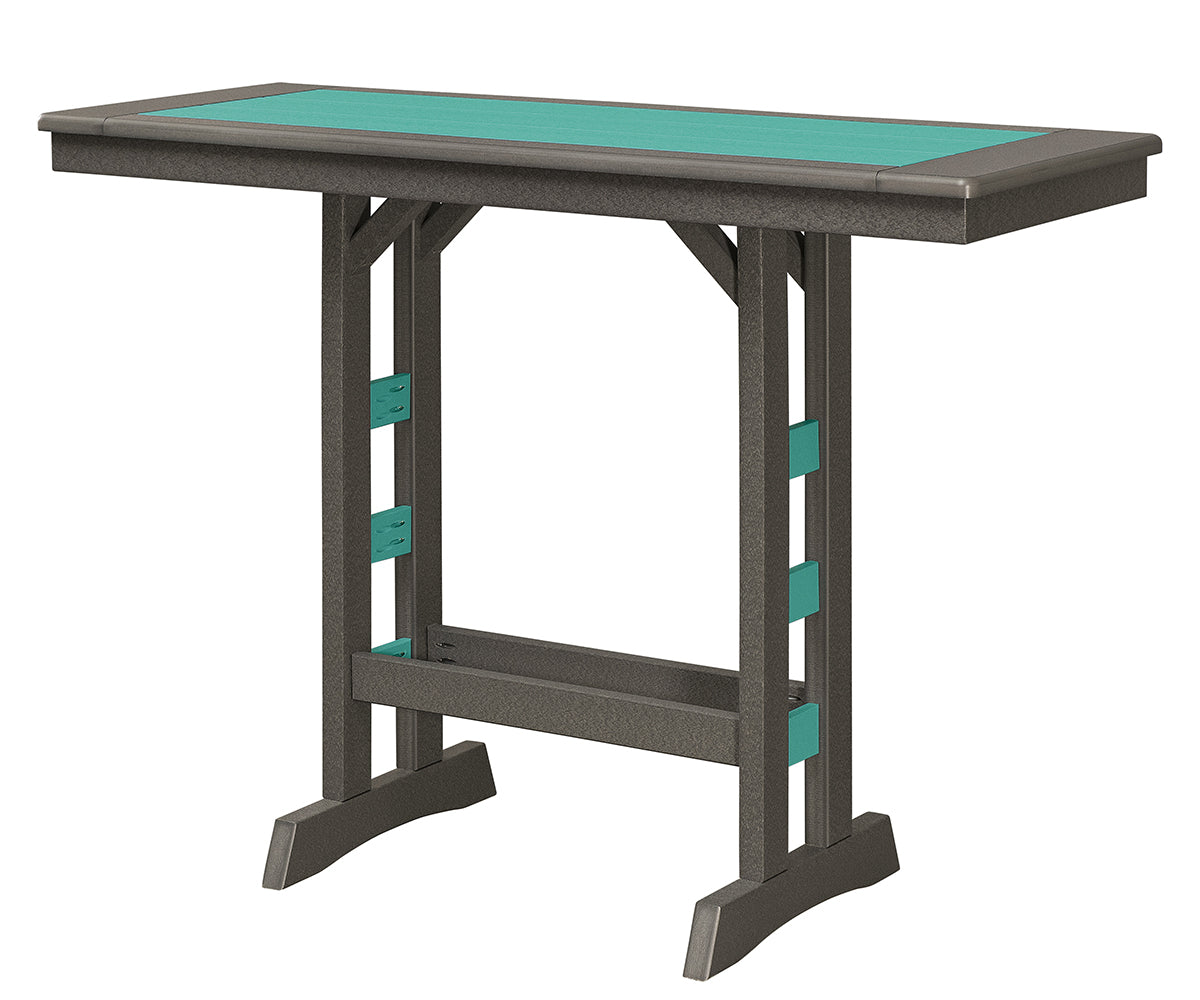 Poly Buffet Bar Table 22x58 - Bar Height 42" w/Border