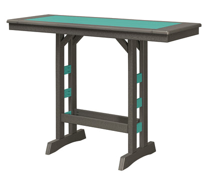 Poly Buffet Bar Table 22x58 - Bar Height 42" w/Border