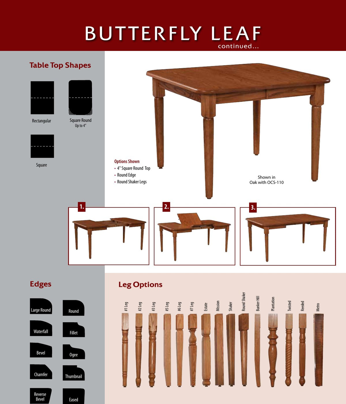 Butterfly Leaf Table catalog page