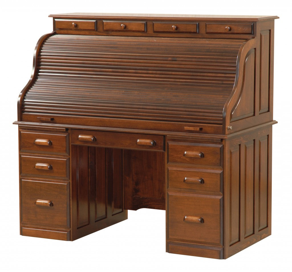 60″ Computer Deluxe Rolltop Desk – Amish Traditions