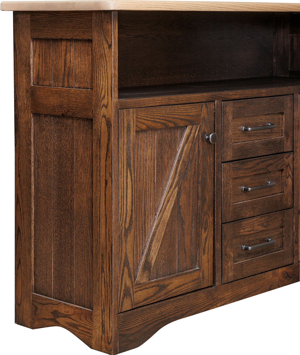 Farmstead Server with Wood Doors and Drawers