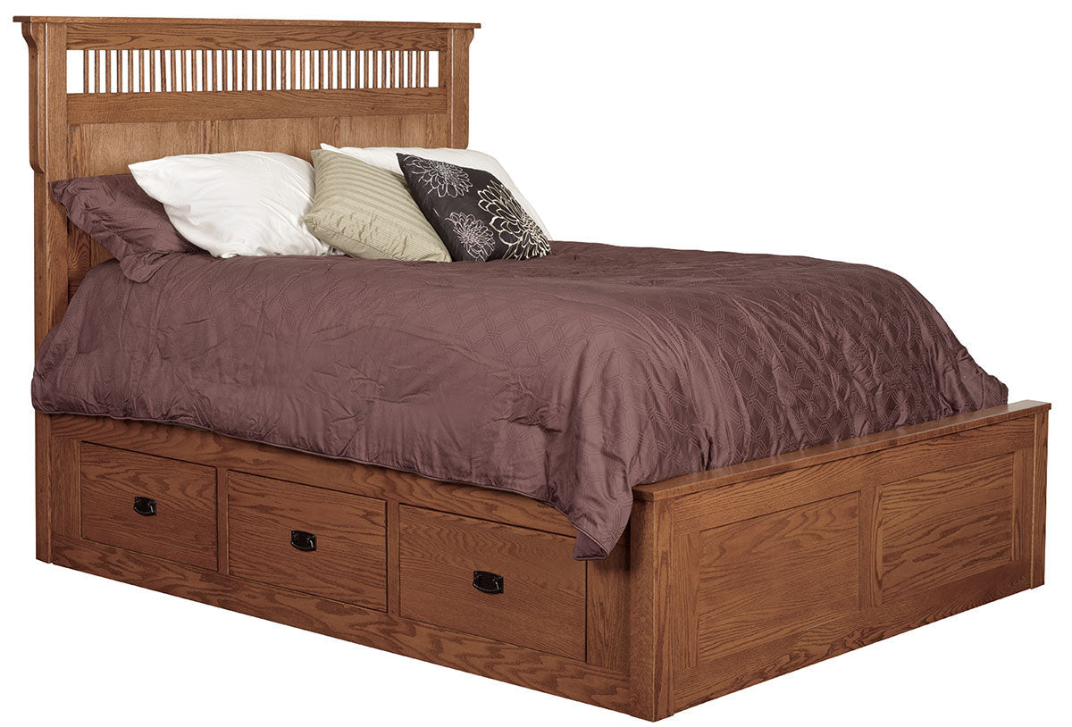 Lancaster Mission Six Drawer Platform Bed