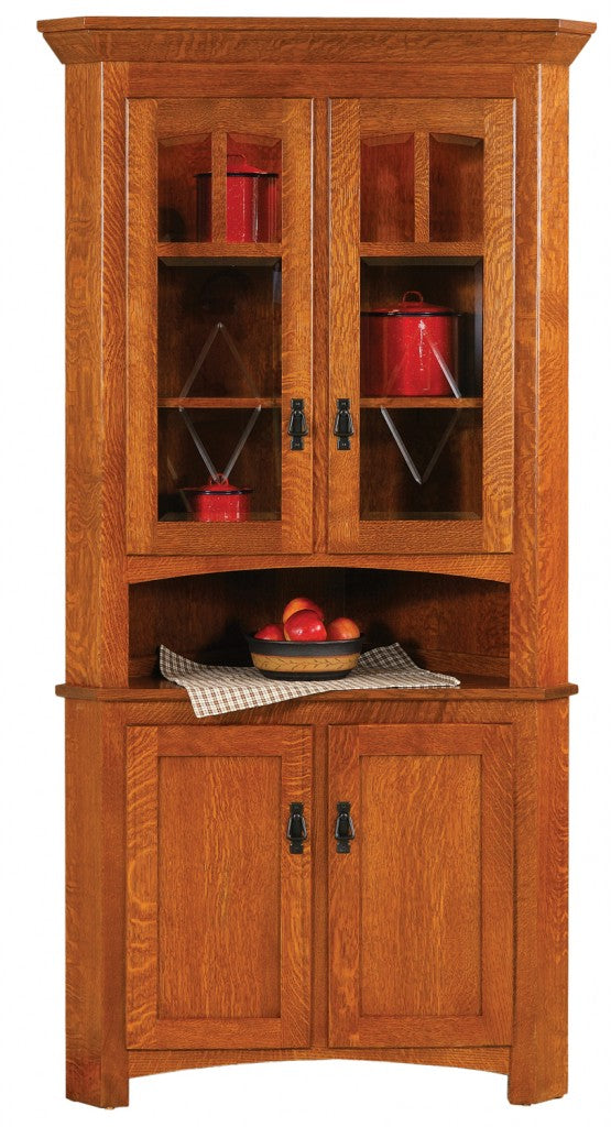 30″ Corner Century Mission Hutch