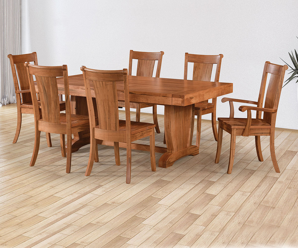Chuckwagon Saw-Marked Farmhouse Table
