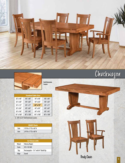 Chuckwagon Saw-Marked Farmhouse Table catalog page