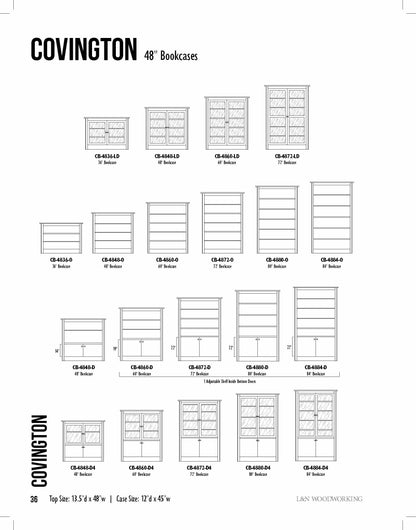 Covington  36" Open Bookcase