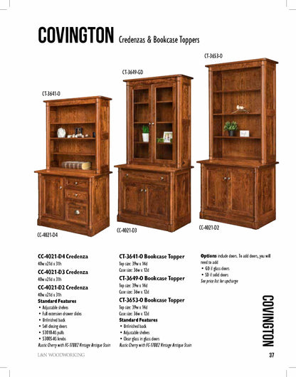 Covington  36" Open Bookcase