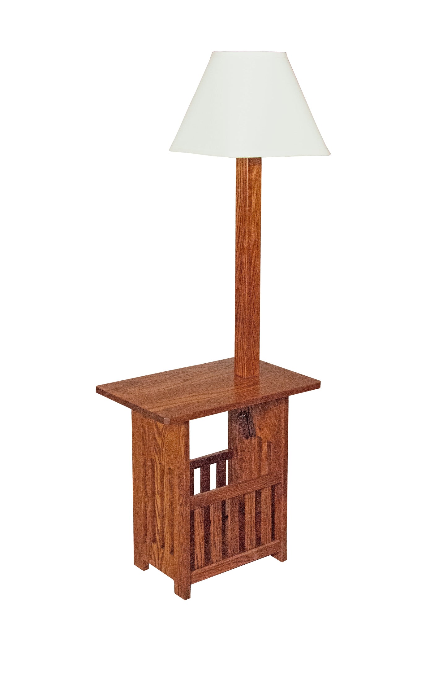 Mission Magazine Lamp Table with Shade
