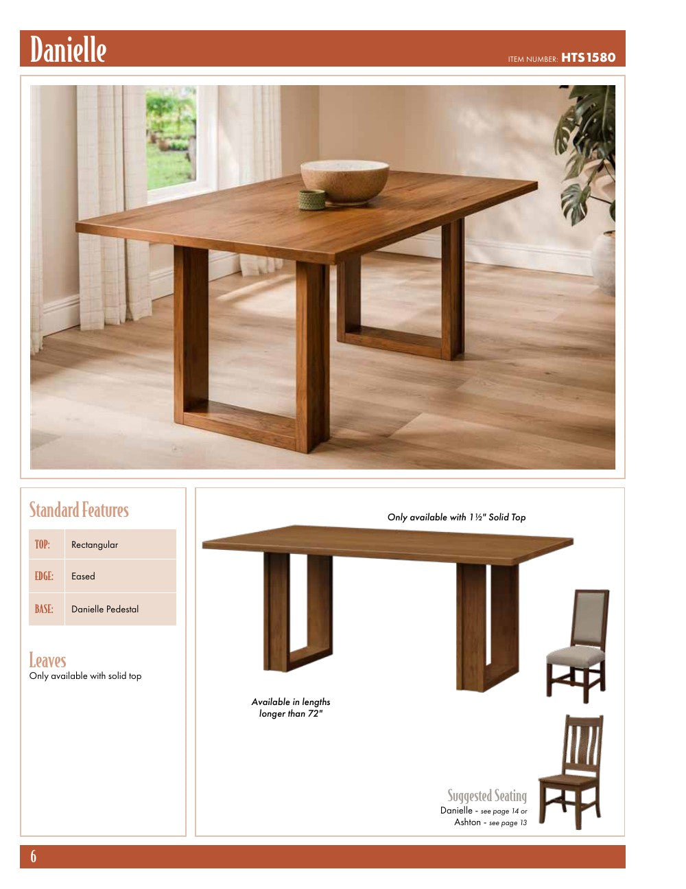 Danielle Double Pedestal Table