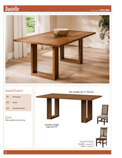 Danielle Double Pedestal Table