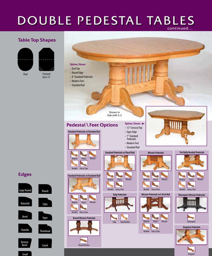 Double Pedestal Table catalog page