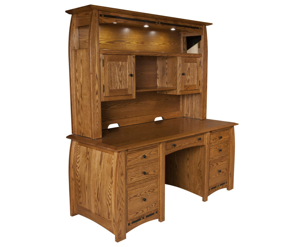 Boulder Creek Desk with Optional Hutch – 68W”