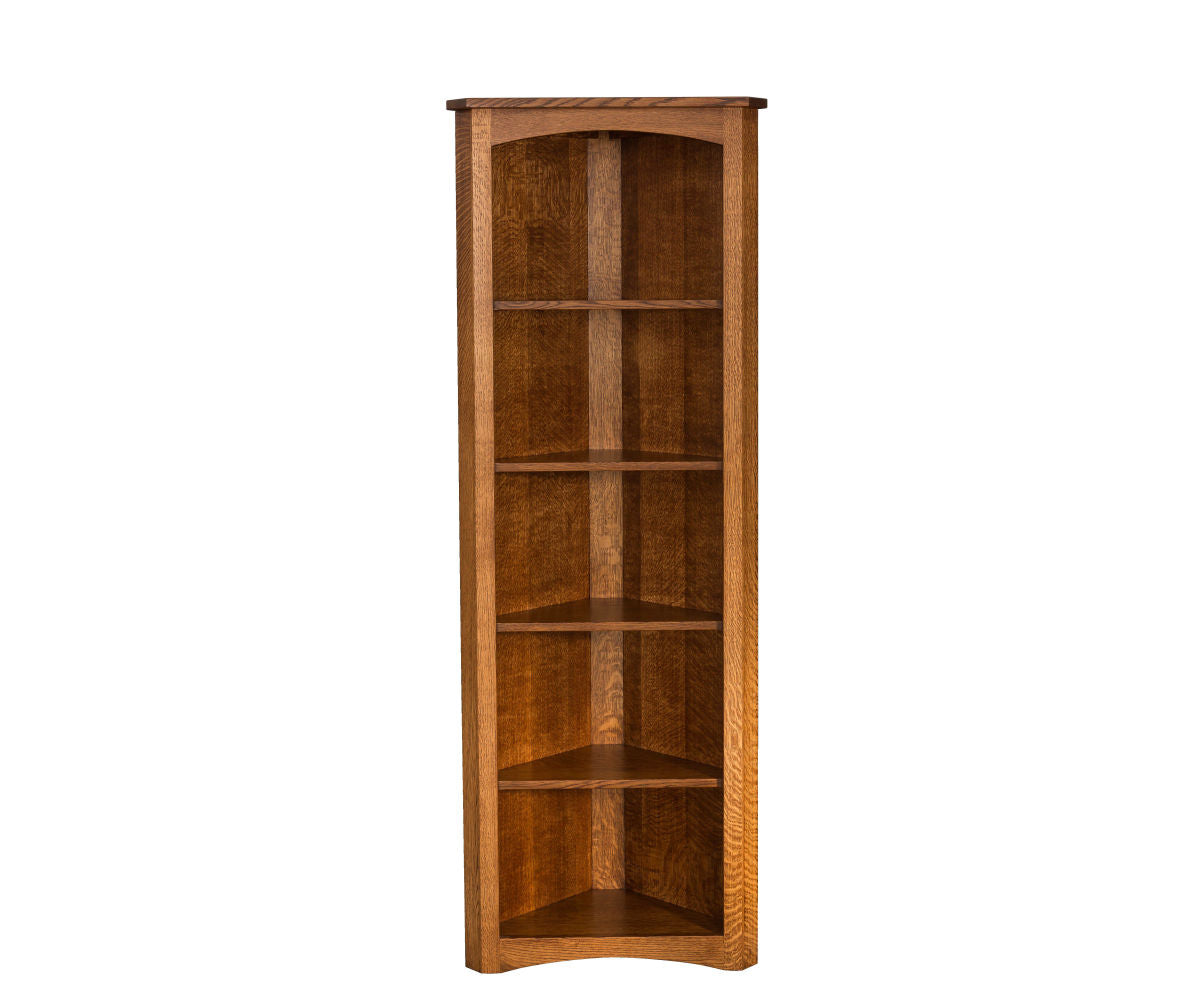 32" Mission Corner Bookcase