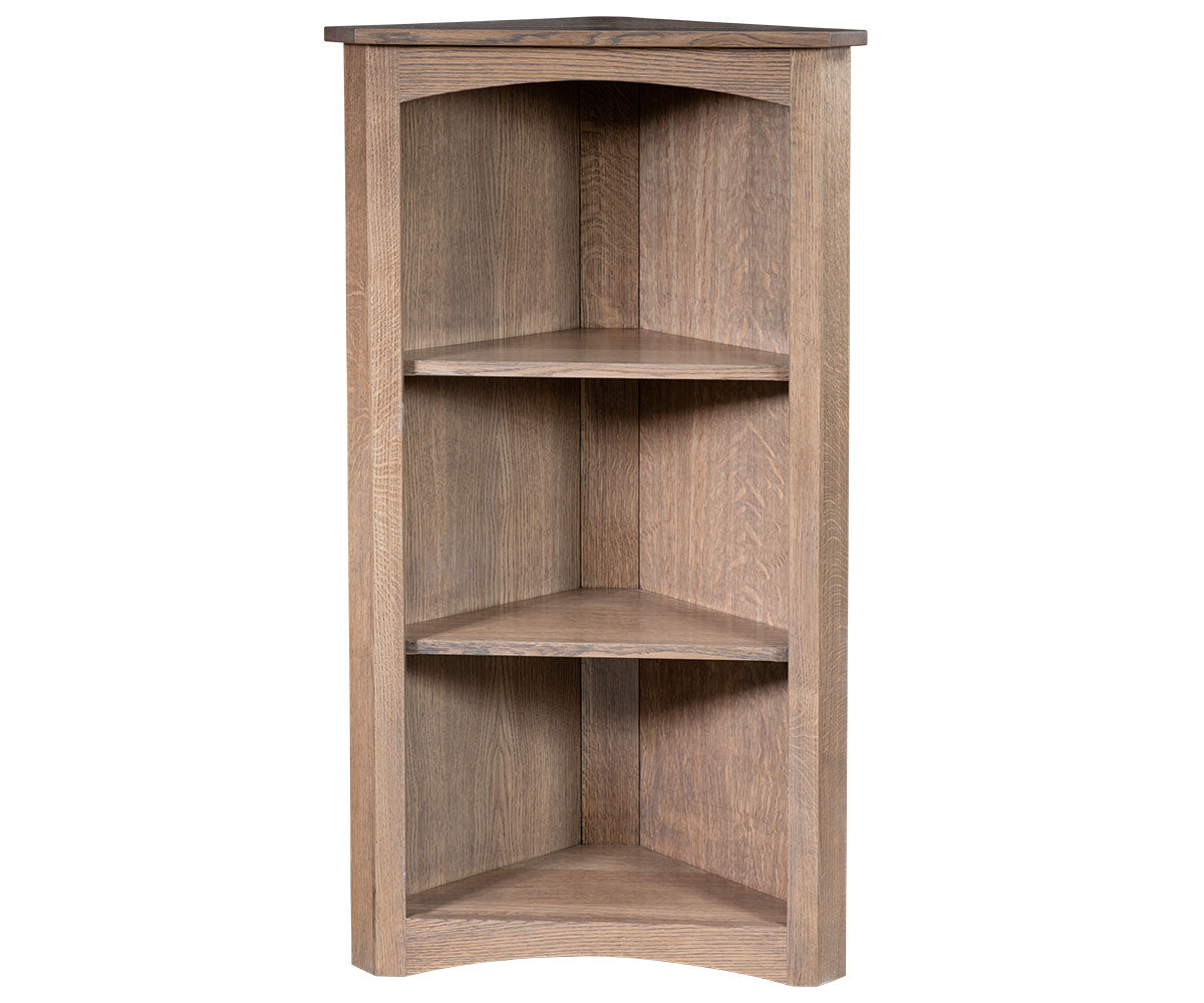 32" Mission Corner Bookcase