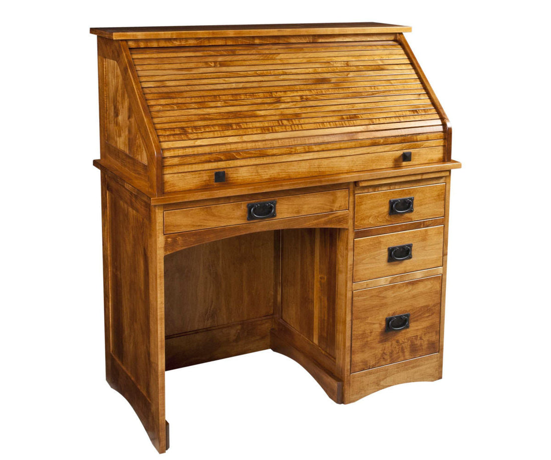 Single Pedestal Mission Rolltop Desk – 42W”