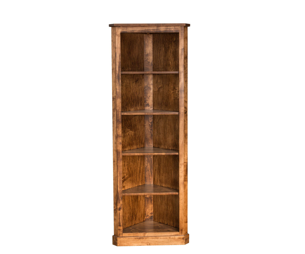26" Traditional Corner Bookcase
