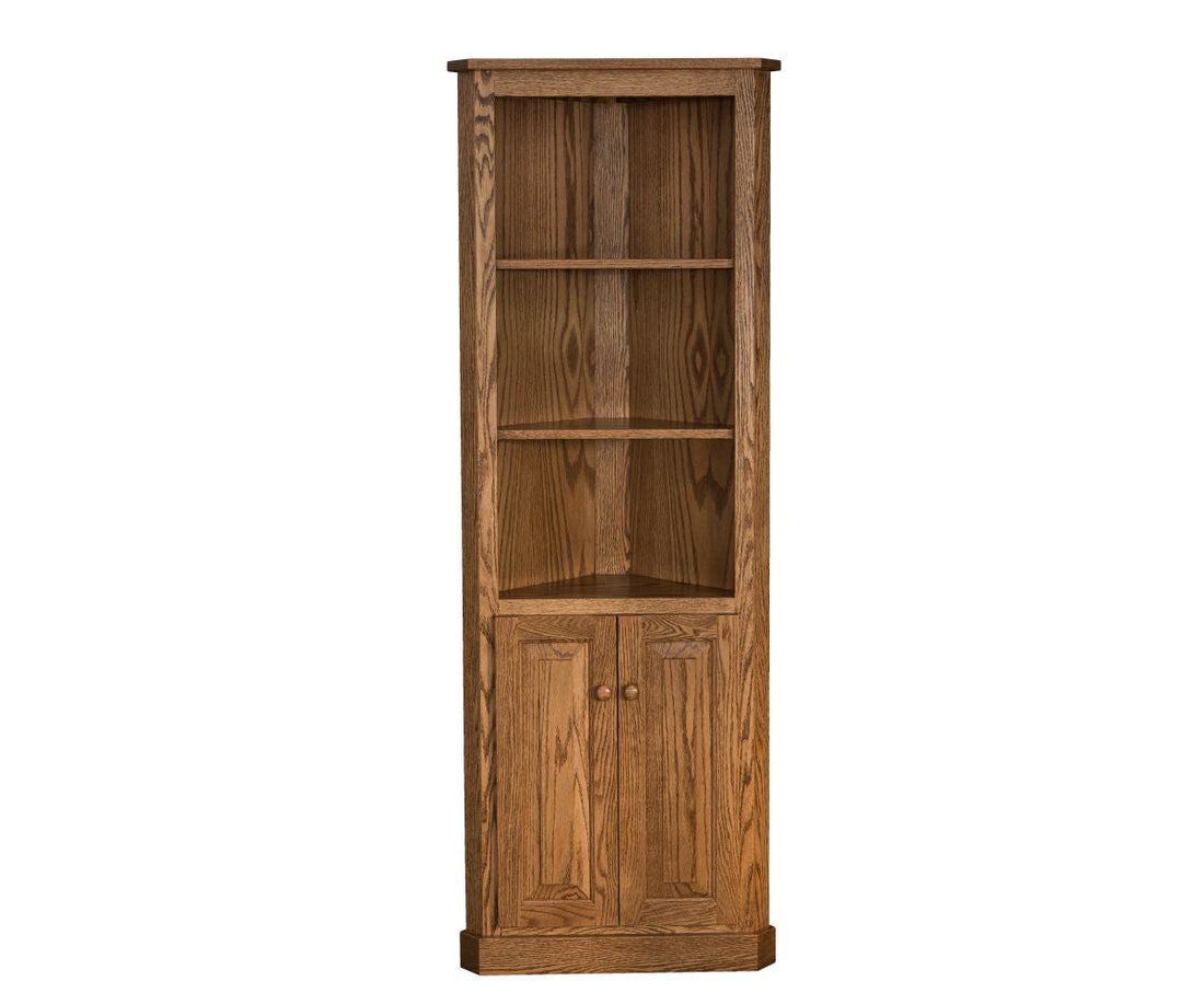 32" Traditional Corner Bookcase