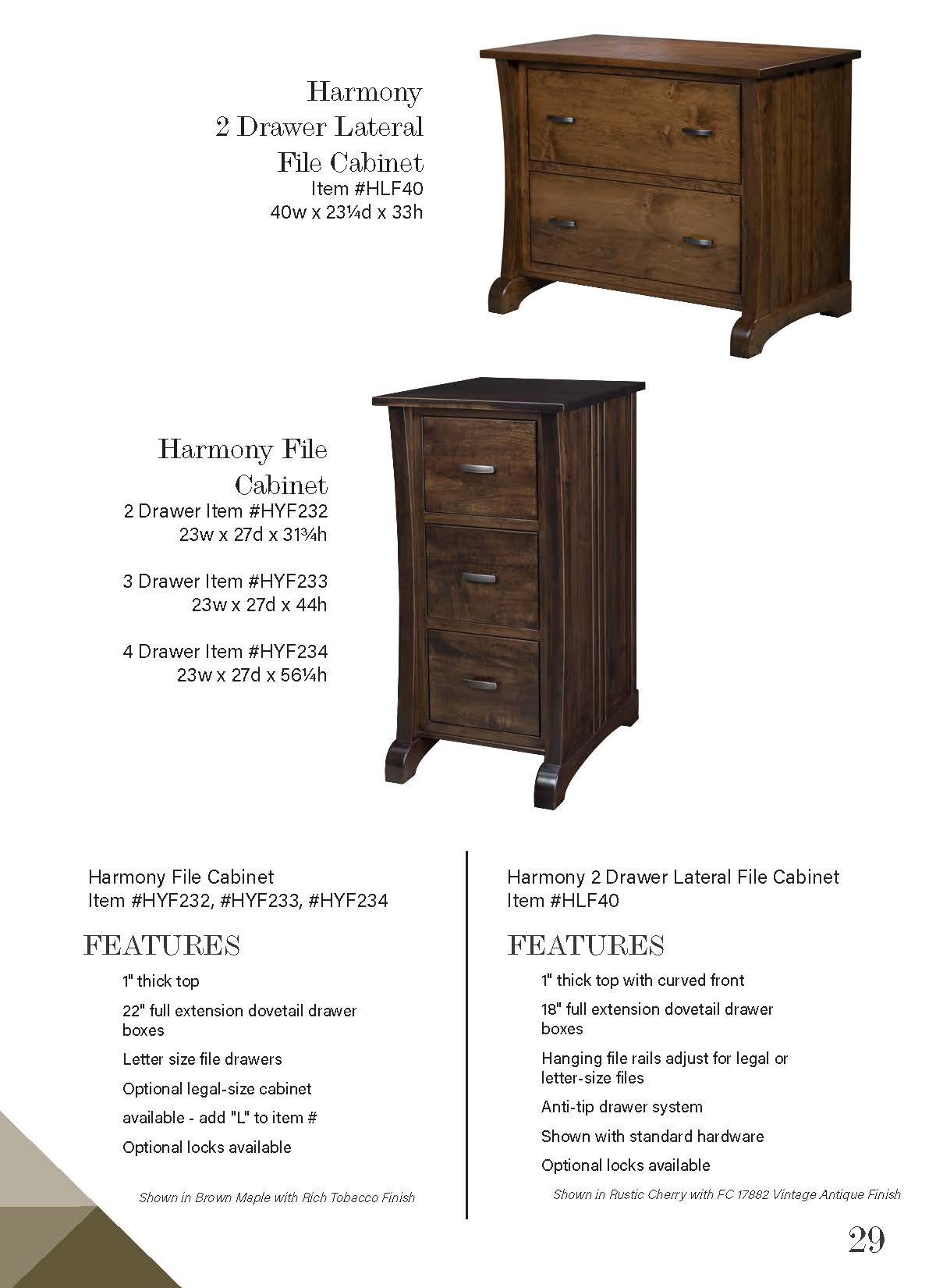 Harmony 3 Drawer File Cabinet