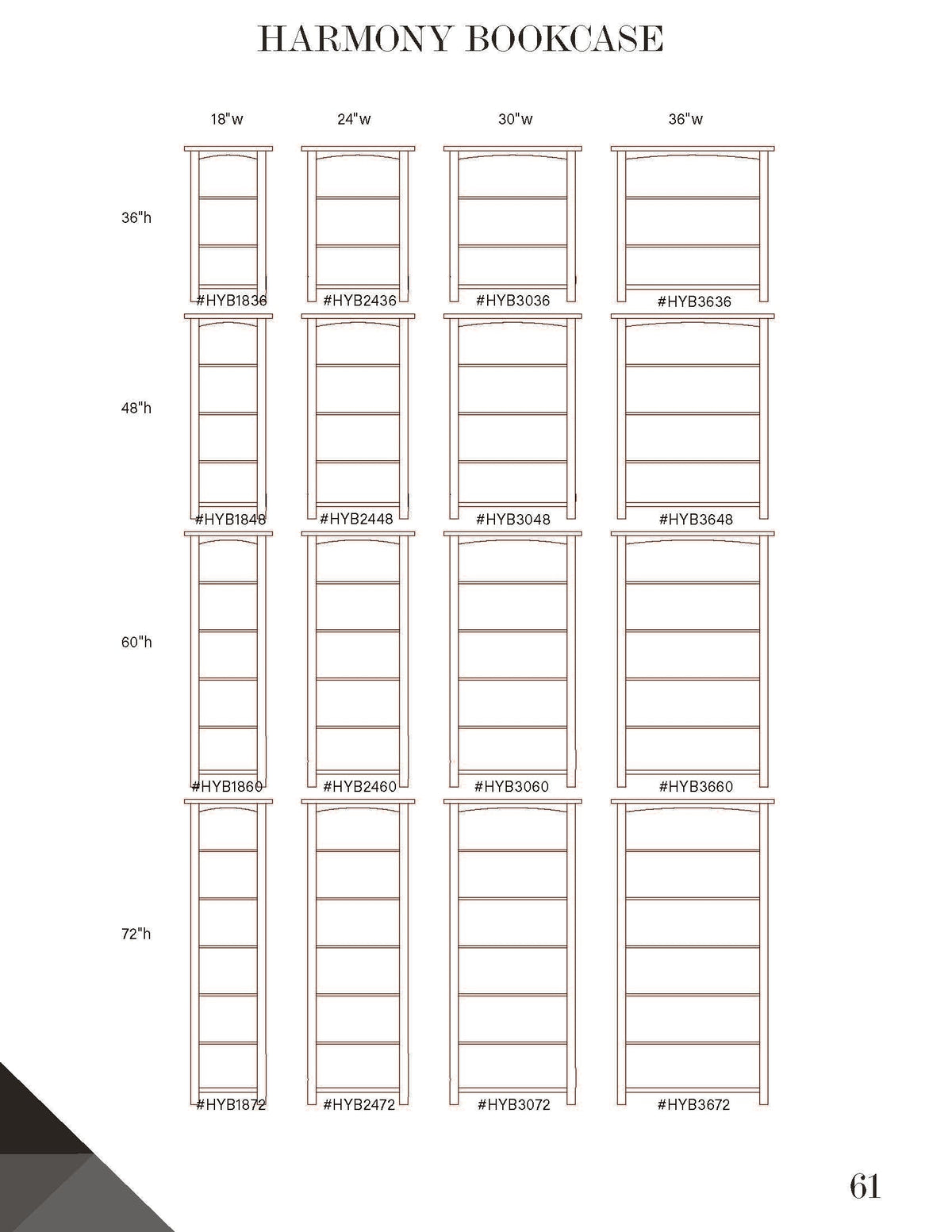 18"–24"W Harmony Bookcase