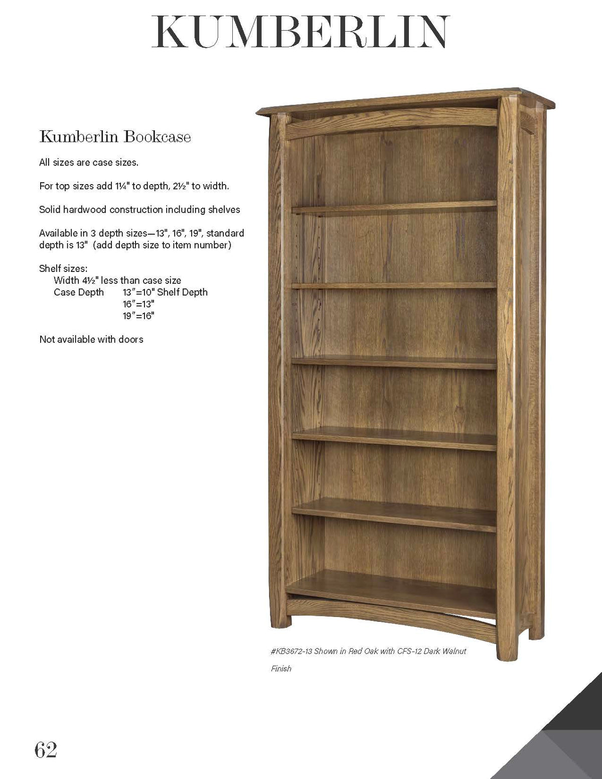 30"–36"W Kumberlin Bookcase