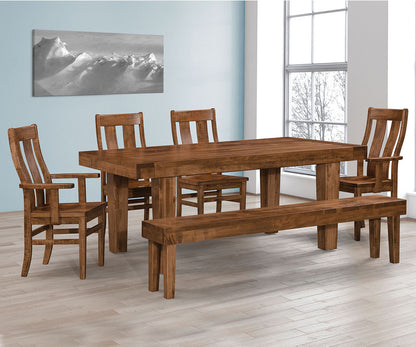 Empire Saw-Marked Farmhouse Table